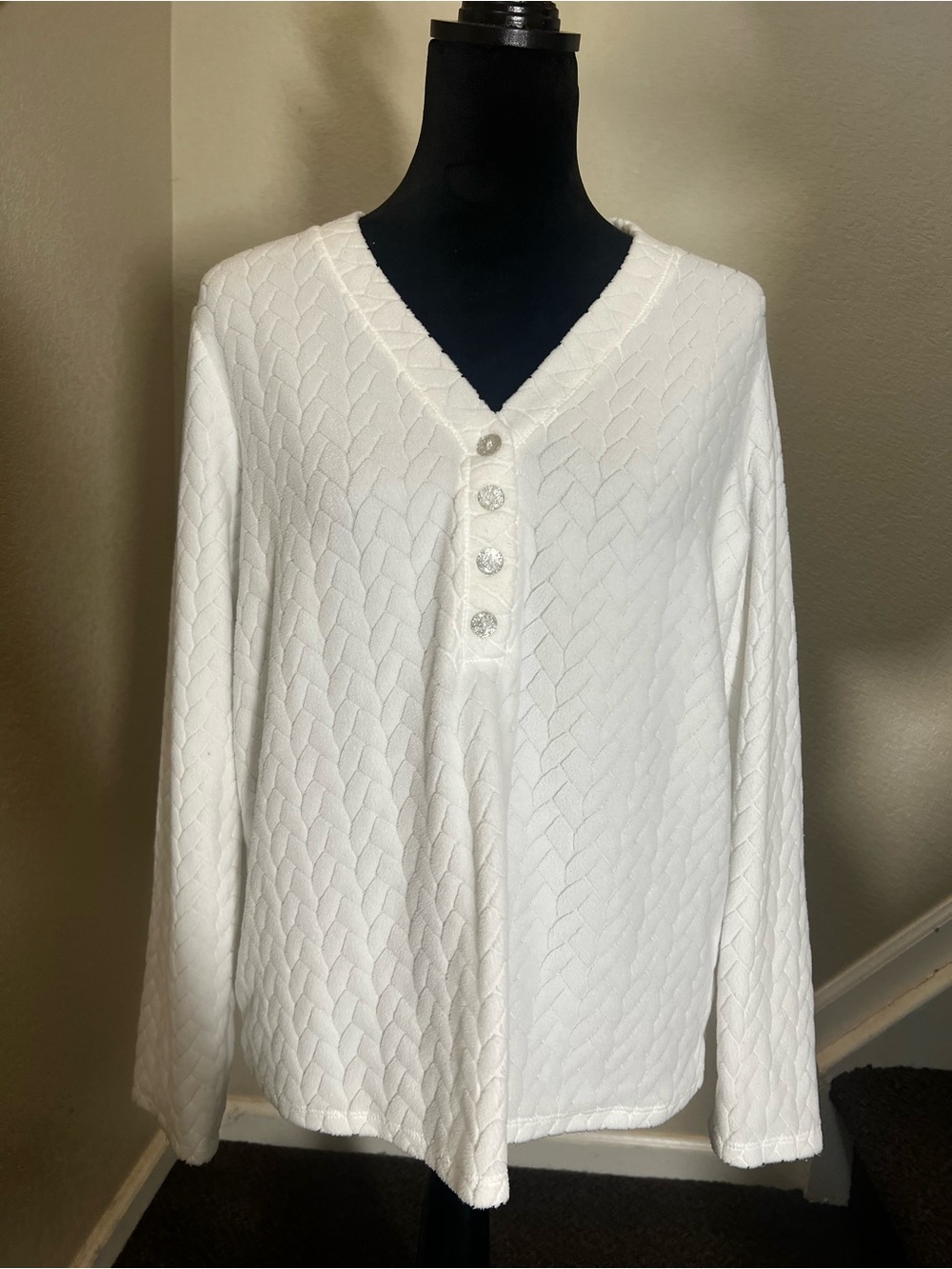 Soft Quilted Cream Women's Pajama or lounge Set